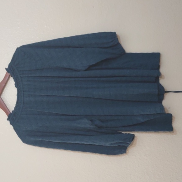 PRE OWNED LANE BRYANT LONG SLEEVE SHIRT COLOR FOREST GREEN SIZE 18/20 - Picture 7 of 12